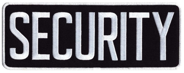 Hero's Pride Security Back Patch White/Midnight Blue 11x4"