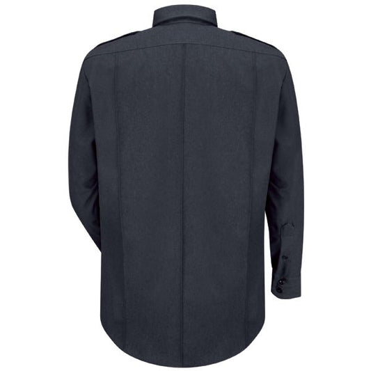 Horace Small Sentry Long Sleeve Shirt With Zipper Front- Dark Navy