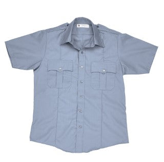 Liberty Uniform Short Sleeve Police Shirt 65% Polyester, 35% Cotton-Police Blue
